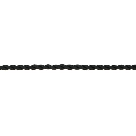 1/8" x 4yd. Black Twist Cording Ribbon by Celebrate It®